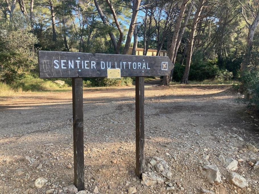 Bandol Roc Beach Vue Mer Grand T3 Face A La Plage Avec Parking Eksteriør billede